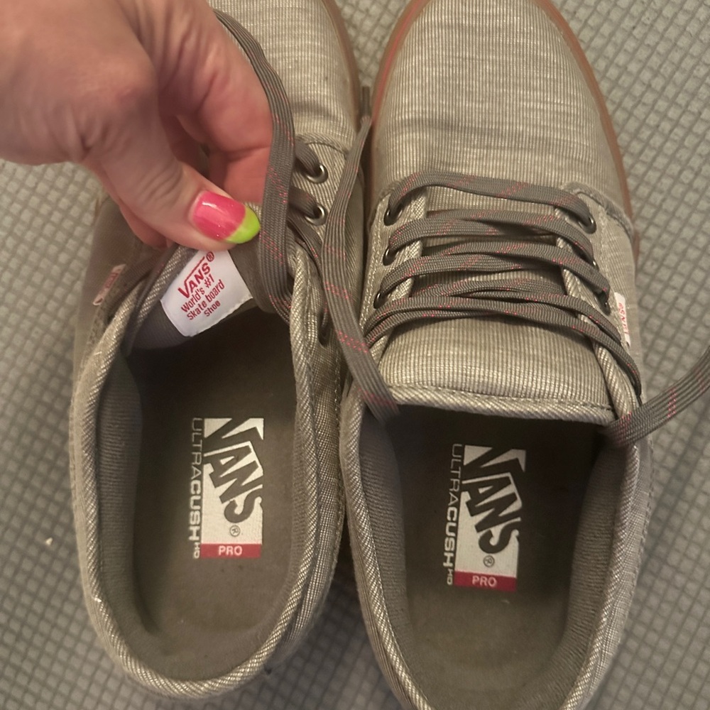 Vans Mens Gray Canvas Sneakers